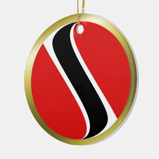 Vlag van Trinidad en Tobago Keramisch Ornament (Links)