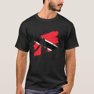 Vlag van Trinidad en Tobago op cricket Fan Player  T-shirt