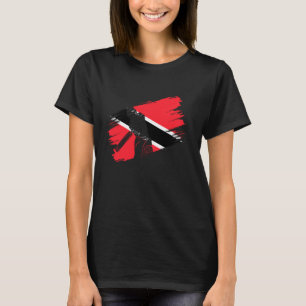 Vlag van Trinidad en Tobago op cricket Fan Player T-shirt