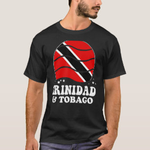 Vlag van Trinidad en Tobago op de regenboog Trini T-shirt