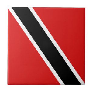 Vlag van Trinidad en Tobago op keramische tegels Tegeltje