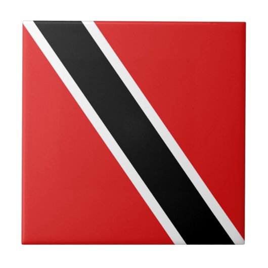 Vlag van Trinidad en Tobago op keramische tegels Tegeltje (Voorkant)