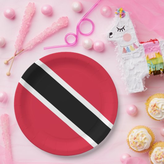 Vlag van Trinidad en Tobago Papieren Bordje (Feest)