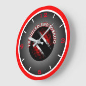 Vlag van Trinidad en Tobago (Putpatroon) Grote Klok (Hoek)