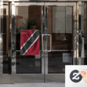 Vlag van Trinidad en Tobago Raamsticker (Kantoordeur)