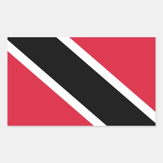 Vlag van Trinidad en Tobago Rechthoekige Sticker (Voorkant)