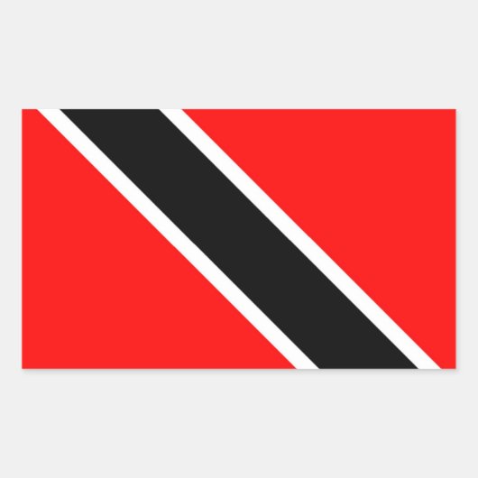 Vlag van Trinidad en Tobago Rechthoekige Sticker (Voorkant)