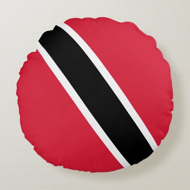 Vlag van Trinidad en Tobago Rond Kussen (Voorkant)