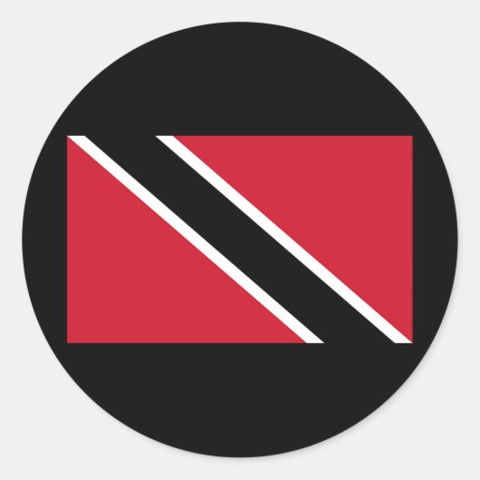 Vlag van Trinidad en Tobago Ronde Sticker (Voorkant)