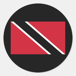 Vlag van Trinidad en Tobago Ronde Sticker