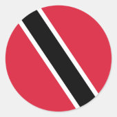 Vlag van Trinidad en Tobago Ronde Sticker (Voorkant)