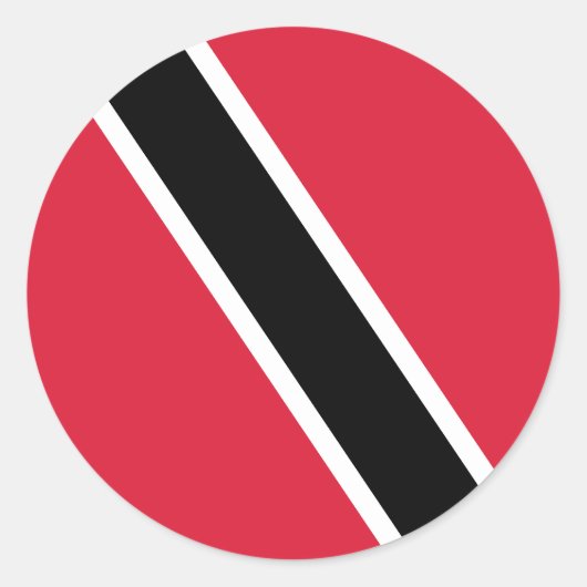 Vlag van Trinidad en Tobago Ronde Sticker (Voorkant)