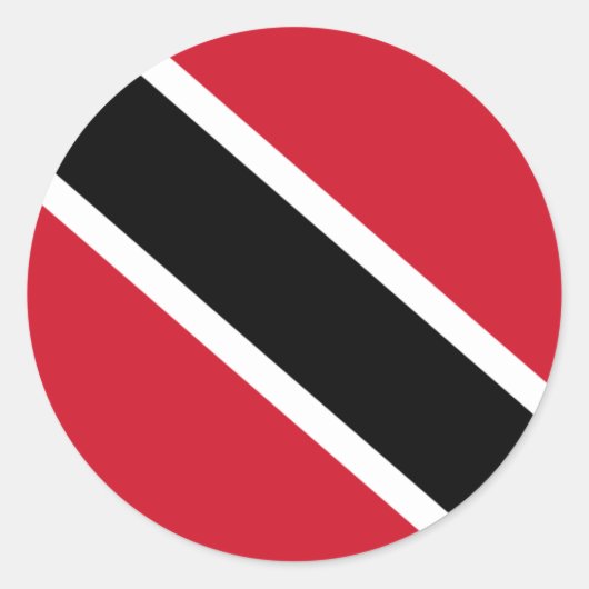 Vlag van Trinidad en Tobago Ronde Sticker (Voorkant)