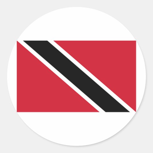 Vlag van Trinidad en Tobago Ronde Sticker (Voorkant)