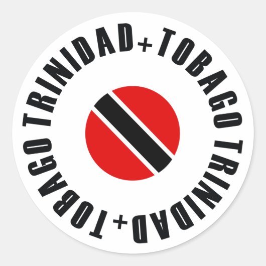 Vlag van Trinidad en Tobago Simple Ronde Sticker (Voorkant)