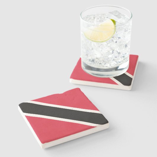 Vlag van Trinidad en Tobago Stenen Onderzetter (Zijkant)