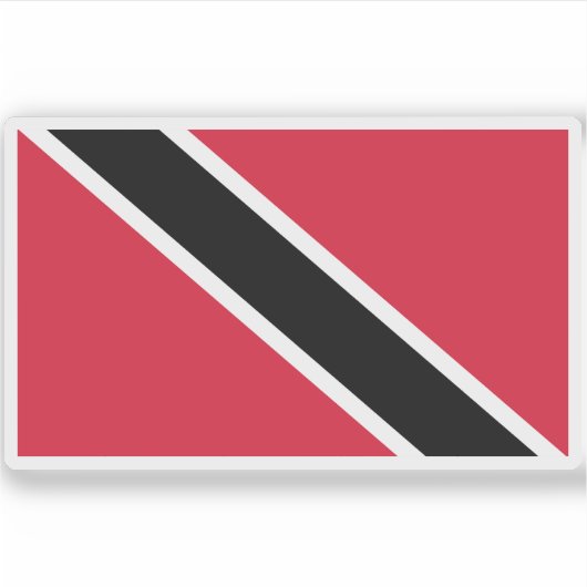 Vlag van Trinidad en Tobago Sticker (Voorkant)