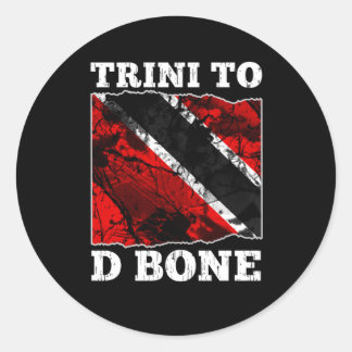 Vlag van Trinidad en Tobago - Trini t/m D Bone Ronde Sticker