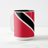 Vlag van Trinidad en Tobago Tweekleurige Koffiemok (Voorkant links)