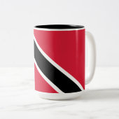 Vlag van Trinidad en Tobago Tweekleurige Koffiemok (Voorkant rechts)