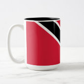 Vlag van Trinidad en Tobago Tweekleurige Koffiemok (Links)