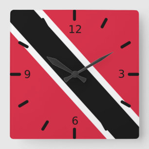 vlag van Trinidad en Tobago Vierkante Klok