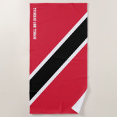 Vlag van Trinidad en Tobago voor plechtig patriott Strandlaken (Voorkant)