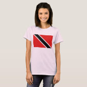 Vlag van Trinidad en Tobago x Map T-Shirt (Voorkant volledig)