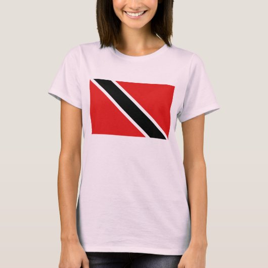 Vlag van Trinidad en Tobago x Map T-Shirt (Voorkant)
