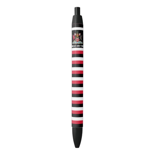 Vlag van Trinidad en Tobago Zwarte Inkt Pen (Voorkant Verticaal)