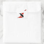 vlag van trinidad tobago vierkante sticker (Tas)