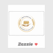 Vlag van Tripoli (Tripoli-van-het-Westen), Libië Sticker (Vel)