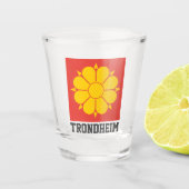 Vlag van Trondheim, Noorwegen Shot Glas (Voorkant)