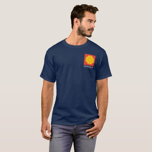 Vlag van Trondheim, Noorwegen T-shirt (Voorkant volledig)