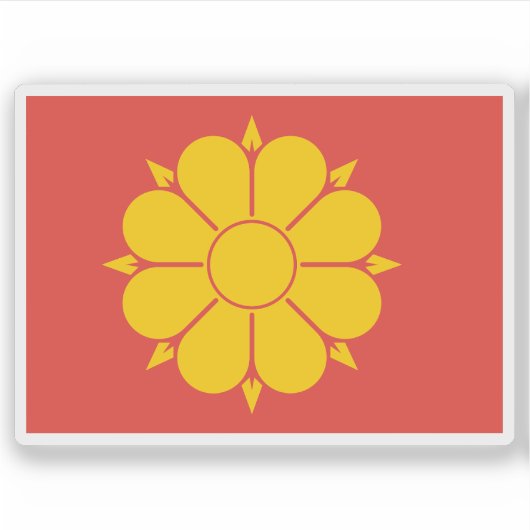 Vlag van Trondheim Sticker (Voorkant)
