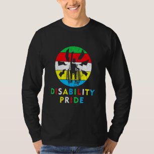 Vlag van trots op een beperking juli supporter tro t-shirt