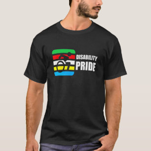 Vlag van trots op een beperking juli supporter tro t-shirt