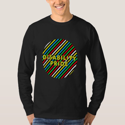 Vlag van trots op een beperking Maand van de erken T-shirt (Voorkant)