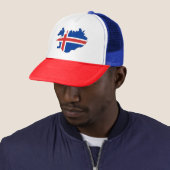 Vlag van Trucker Hat/IJsland Europa Pet (In situ)