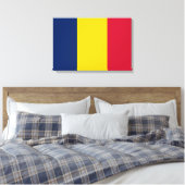 Vlag van Tsjaad (Afrikaans land) Canvas Afdruk (Insitu (Slaapkamer))