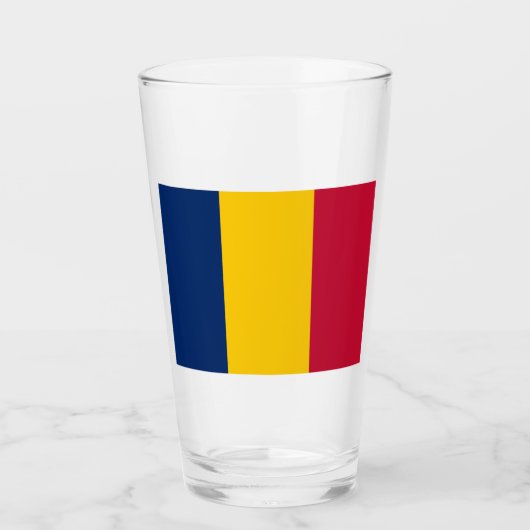 Vlag van Tsjaad (Afrikaans land) Glas (Voorkant)