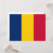 Vlag van Tsjaad (Afrikaans land) Kaart (Voorkant / Achterkant in situ)