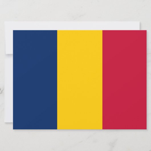 Vlag van Tsjaad (Afrikaans land) Kaart (Voorkant)
