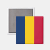 Vlag van Tsjaad (Afrikaans land) Magneet (Voorkant / Achterkant)