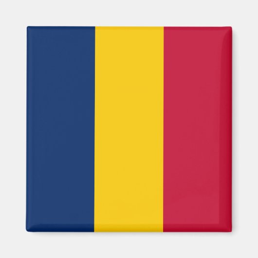 Vlag van Tsjaad (Afrikaans land) Magneet (Voorkant)