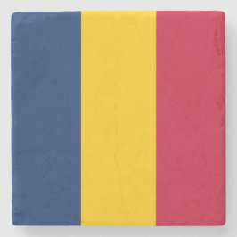 Vlag van Tsjaad (Afrikaans land) Stenen Onderzetter