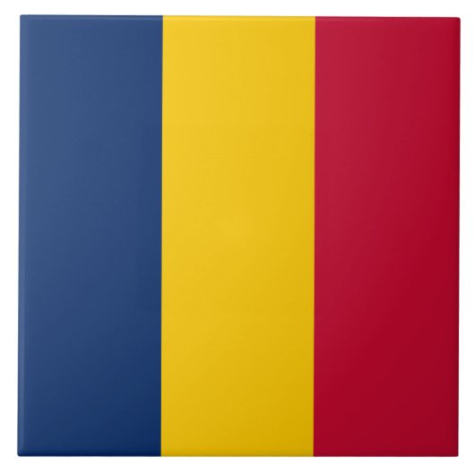 Vlag van Tsjaad (Afrikaans land) Tegeltje (Voorkant)