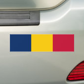 Vlag van Tsjaad Bumpersticker (Op auto)