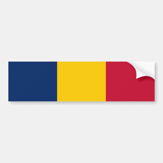 Vlag van Tsjaad Bumpersticker (Voorkant)