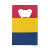 Vlag van Tsjaad Creditkaart Flessenopener (Achterkant)